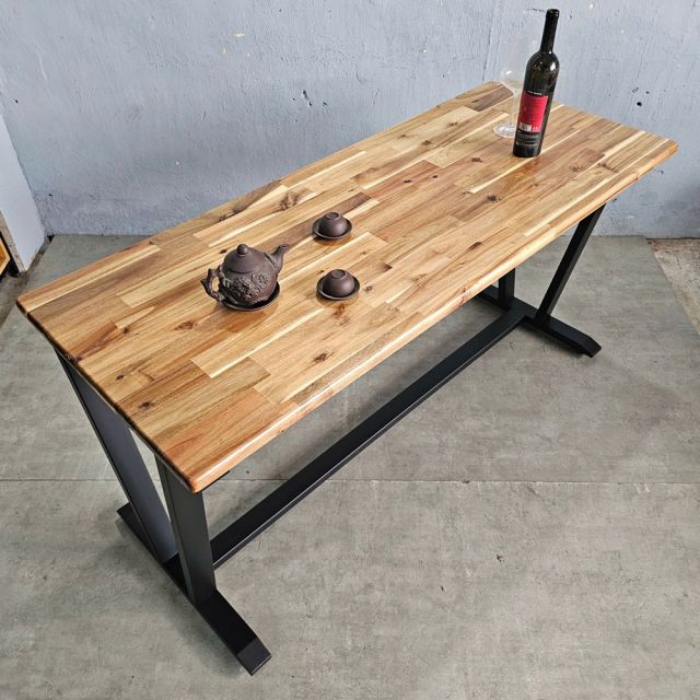 Bàn ăn VAP 150x60cm gỗ tràm chân sắt BA68226