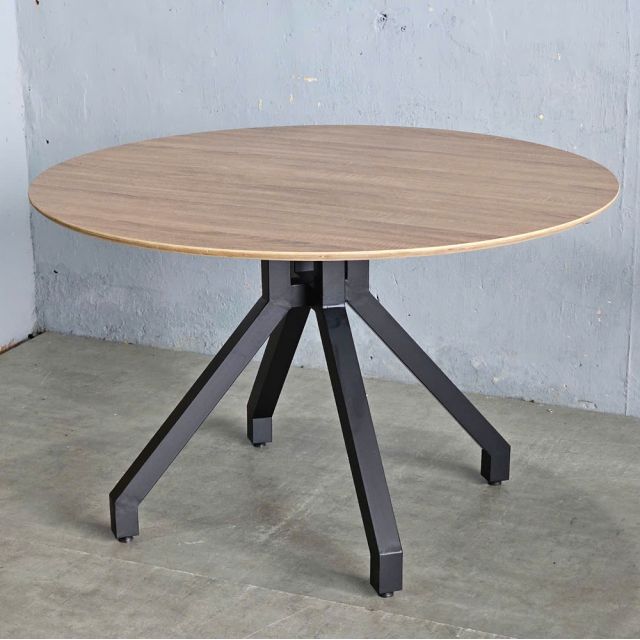 Bàn ăn tròn VEXA 120cm gỗ plywood chân sắt BA68228