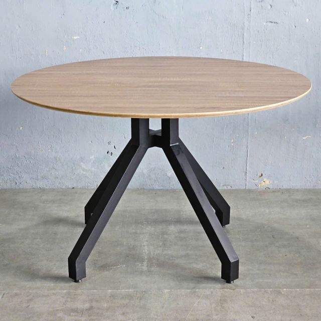 Bàn ăn tròn VEXA 120cm gỗ plywood chân sắt BA68228