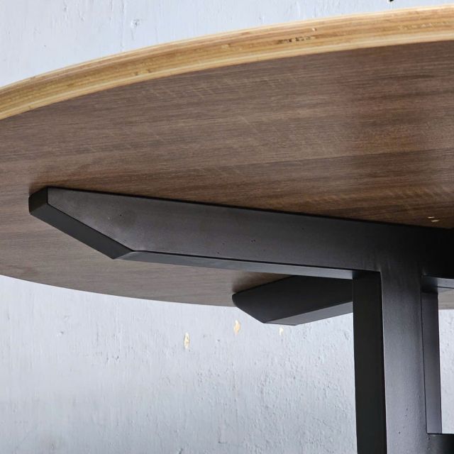 Bàn ăn tròn VEXA 120cm gỗ plywood chân sắt BA68228