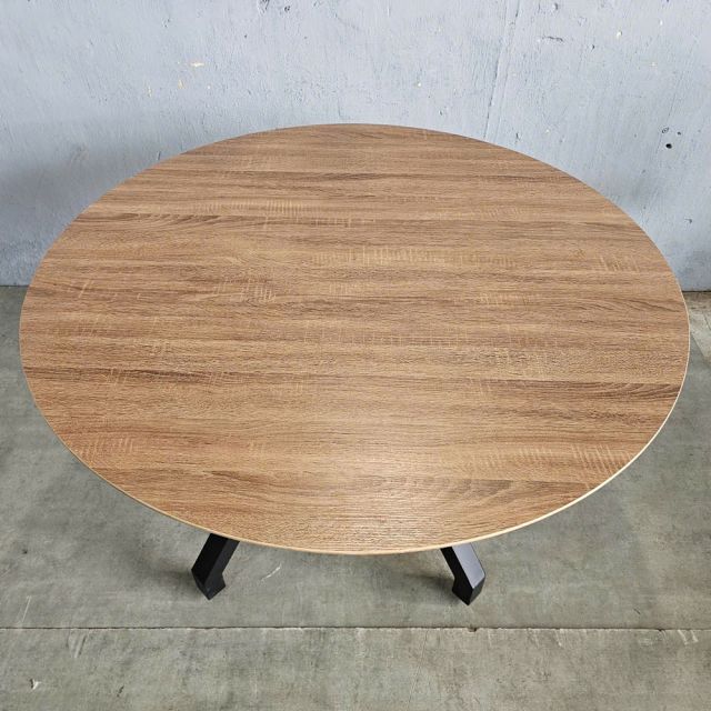 Bàn ăn tròn VEXA 120cm gỗ plywood chân sắt BA68228