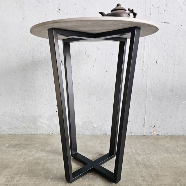 Bàn cafe tròn 60cm mặt đá CFD68265