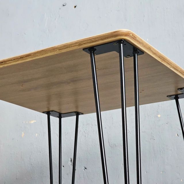 Bàn cafe vuông 60x60cm gỗ plywood chân Hairpin CFD68260