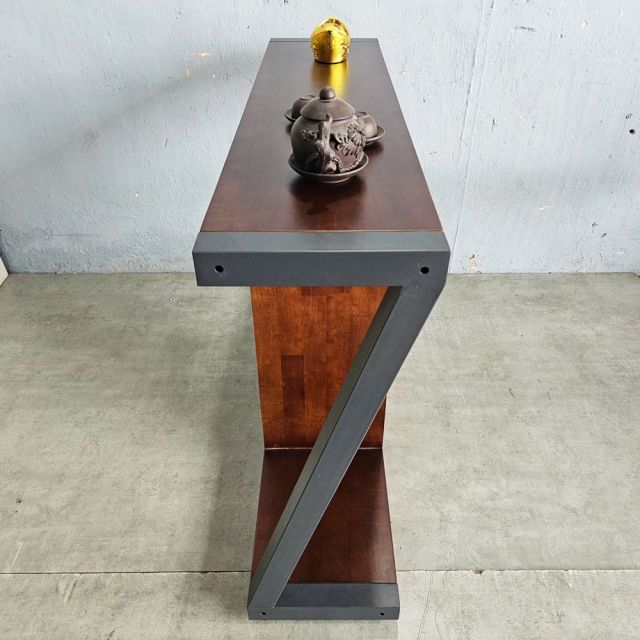 Bàn Console 120x30x85cm gỗ cao su chân chữ Z CST097