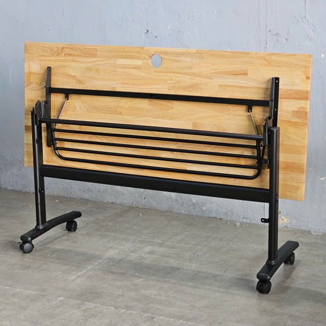 Bàn đào tạo mặt gấp 140x60cm gỗ cao su SPD68244