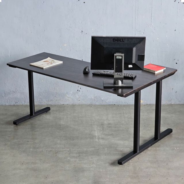 Bàn chữ L 160x100cm gỗ cao su hệ TIO HBTO029