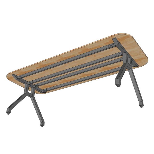 Bàn họp ARVO 240x100cm gỗ cao su chân sắt BH68015