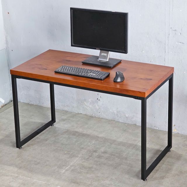 Bàn làm việc 120x60x75cm gỗ thông hệ Minimal chân sắt lắp ráp HB006