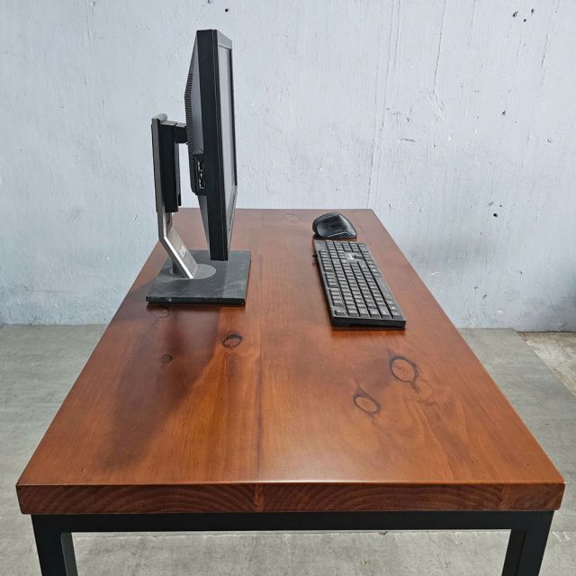 Bàn làm việc 120x60x75cm gỗ thông hệ Minimal chân sắt lắp ráp HB006