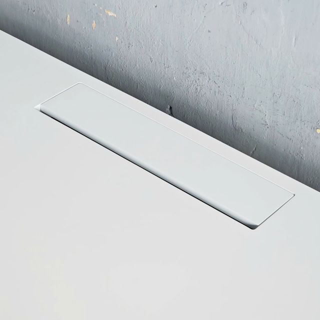 Bàn làm việc có hộp điện 180x90cm gỗ cao su hệ Rectang HBRT108