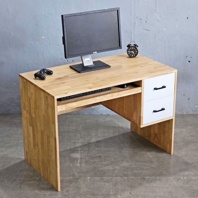 Bàn máy tính có ngăn kéo 110x60cm gỗ cao su COD68060