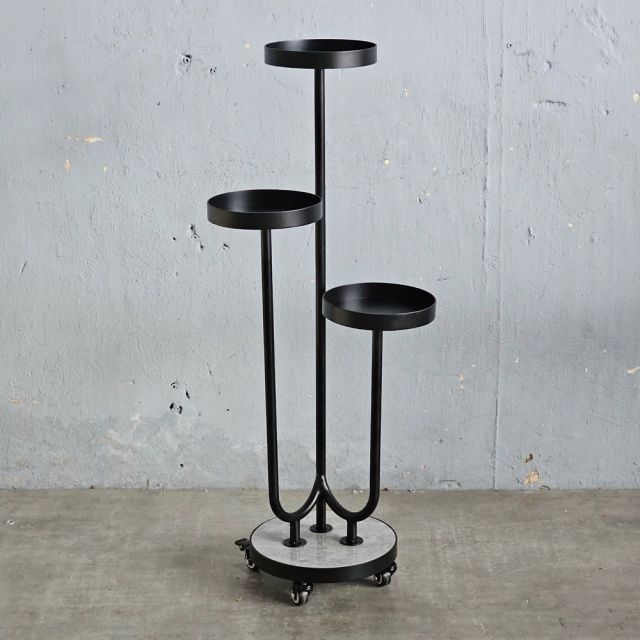 Giá để cây cảnh TRILO 3 tầng có bánh xe di động KTB68211
