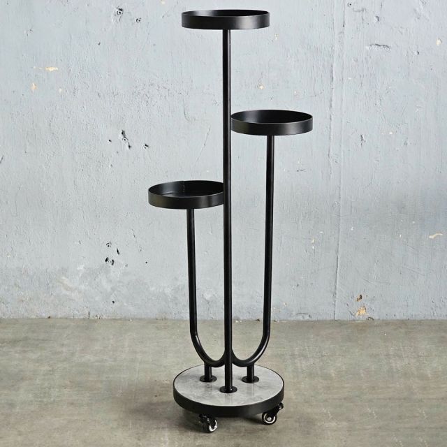 Giá để cây cảnh TRILO 3 tầng có bánh xe di động KTB68211
