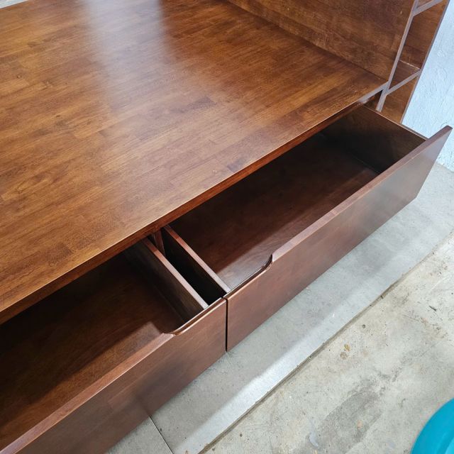 Giường ngủ 120x220cm gỗ cao su có hộc kéo GN68051