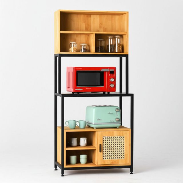 Kệ bếp đa năng 70x40x160cm gỗ cao su KB68061