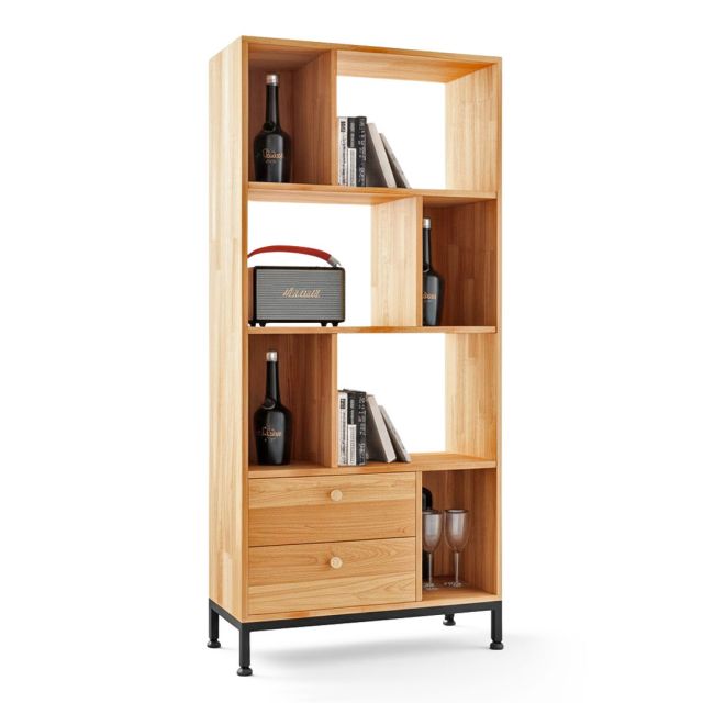 Kệ sách VEDA 70x30x150cm gỗ cao su KS68323