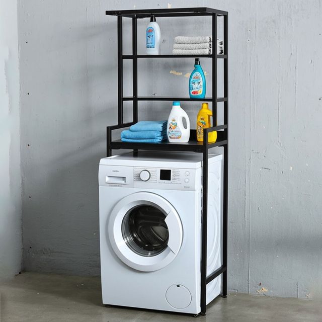 Kệ máy giặt đa năng 67x45x195cm gỗ cao su KMG68021