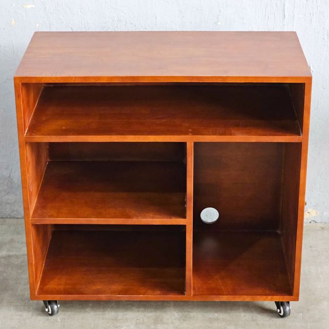 Kệ máy in di động 80x40x75cm gỗ cao su KMI68007