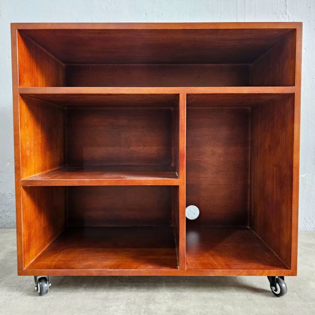 Kệ máy in di động 80x40x75cm gỗ cao su KMI68007