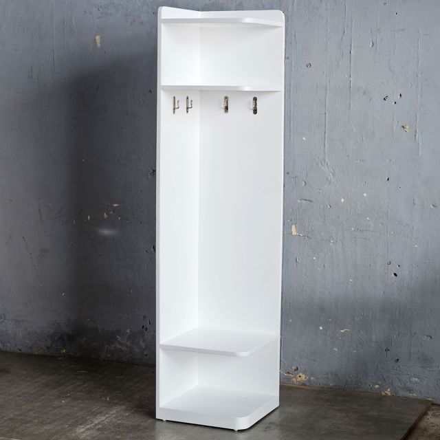 Kệ quần áo góc 40x40x170cm gỗ cao su TQA68057