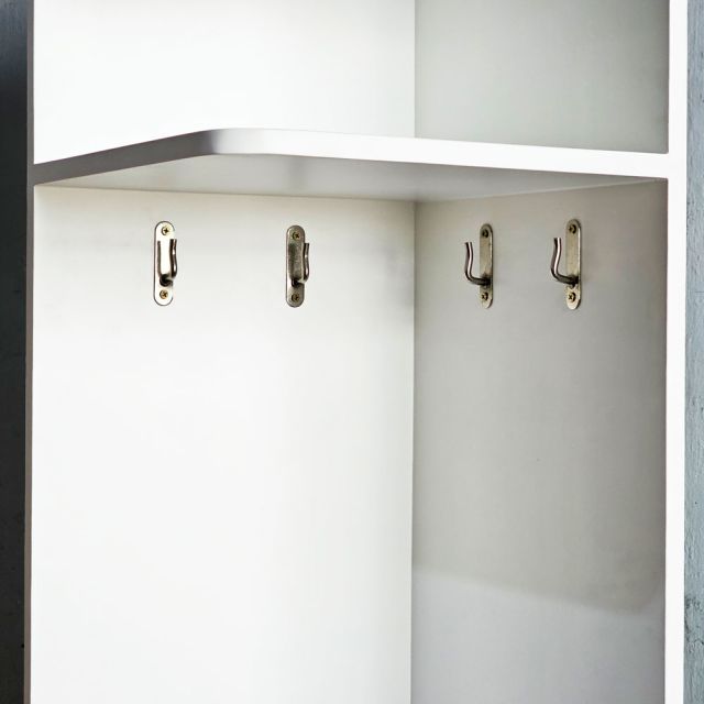 Kệ quần áo góc 40x40x170cm gỗ cao su TQA68057