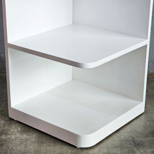 Kệ quần áo góc 40x40x170cm gỗ cao su TQA68057