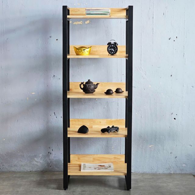 Kệ sách 5 tầng 60x40x160cm gỗ cao su KS68317