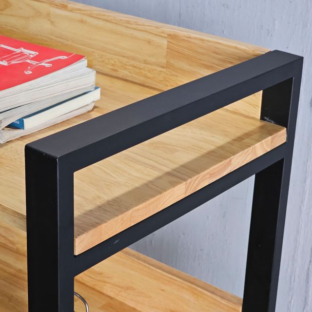 Kệ sách 5 tầng 60x40x160cm gỗ cao su KS68317