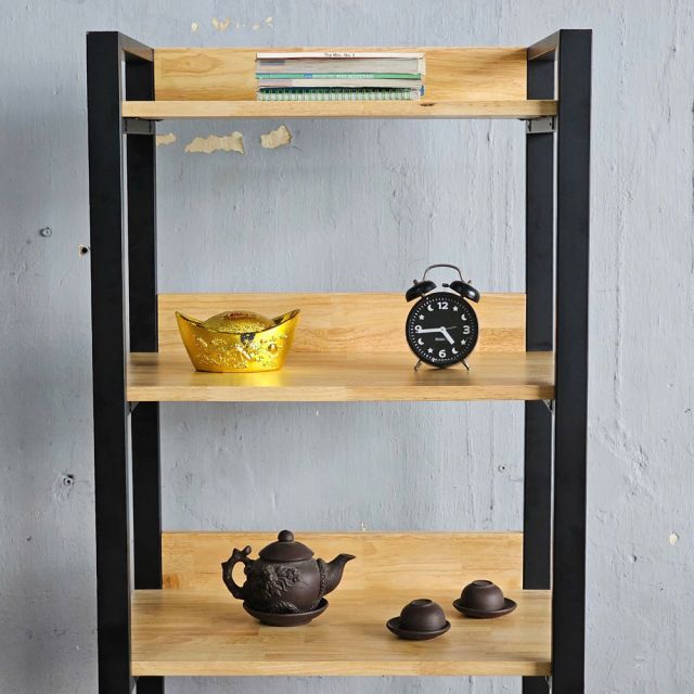 Kệ sách 5 tầng 60x40x160cm gỗ cao su KS68317