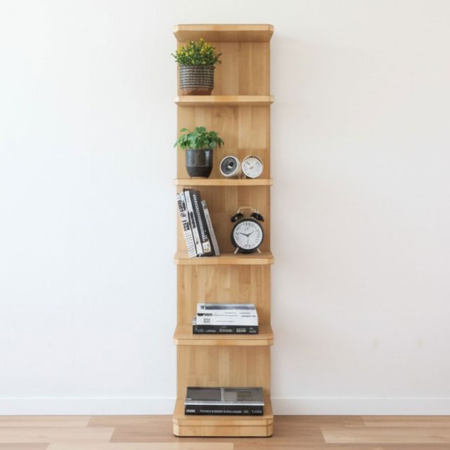 Kệ sách 6 tầng 30x26x130cm gỗ cao su KS68318