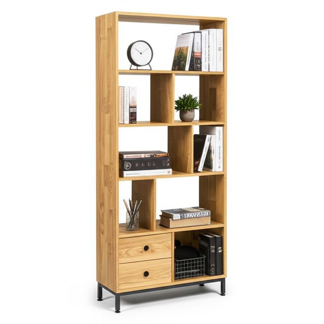 Kệ sách KETA 80x30x180cm gỗ cao su KS68321