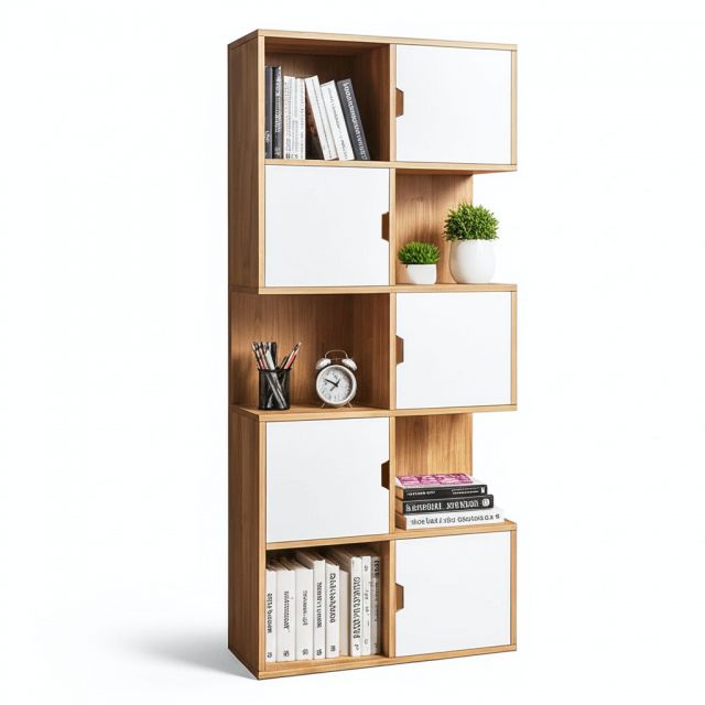 Kệ trang trí LEKO 70x30x160cm gỗ cao su KS68328