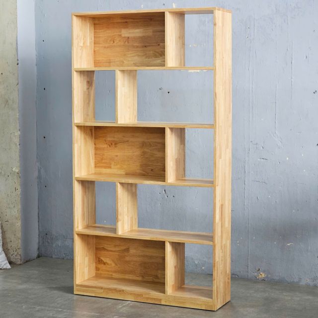 Kệ sách REVON 90x28x185cm gỗ cao su KS68322
