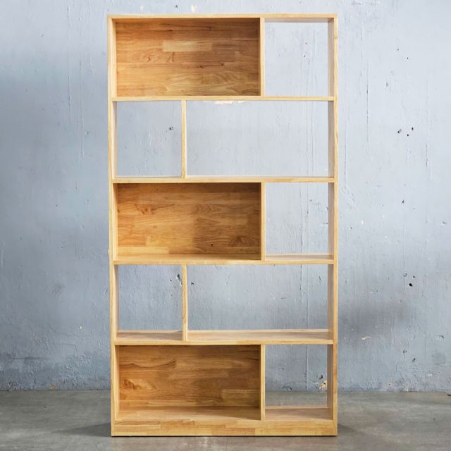 Kệ sách REVON 90x28x185cm gỗ cao su KS68322