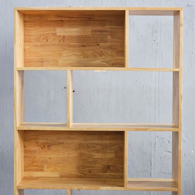 Kệ sách REVON 90x28x185cm gỗ cao su KS68322
