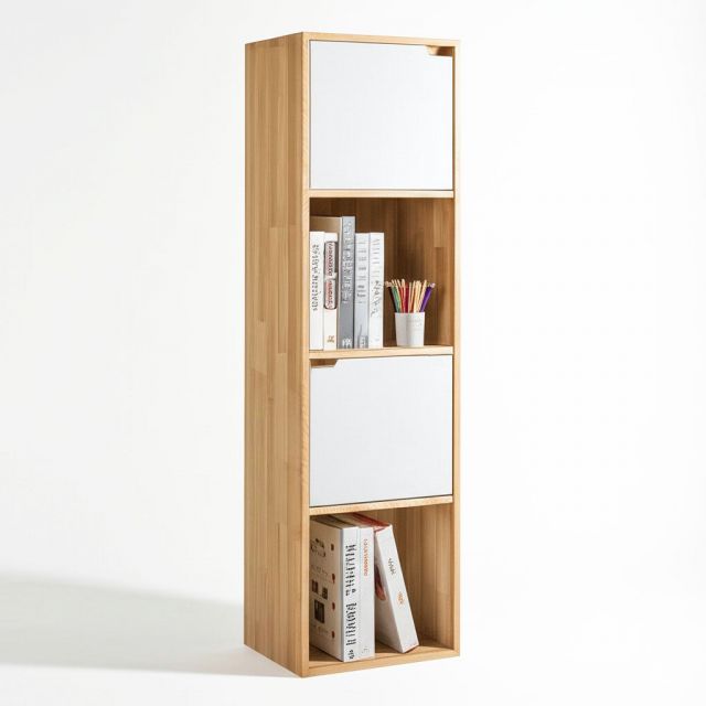 Kệ trang trí FINO 40x30x140cm gỗ cao su KTB68216