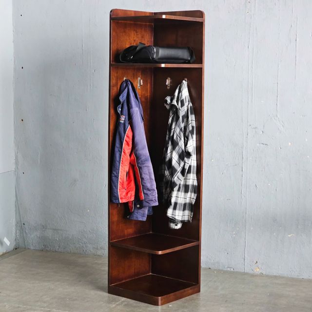 Kệ quần áo góc 40x40x170cm gỗ cao su TQA68058