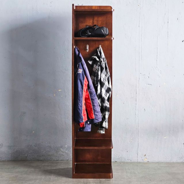Kệ quần áo góc 40x40x170cm gỗ cao su TQA68058