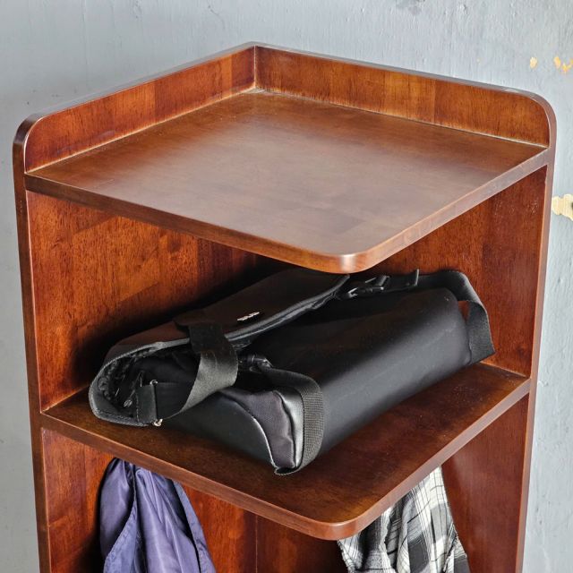 Kệ quần áo góc 40x40x170cm gỗ cao su TQA68058
