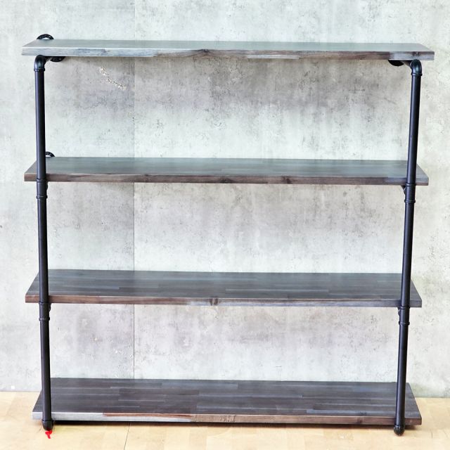 Kệ ống nước treo tường 4 tầng 120x35cm gỗ tràm PPF017