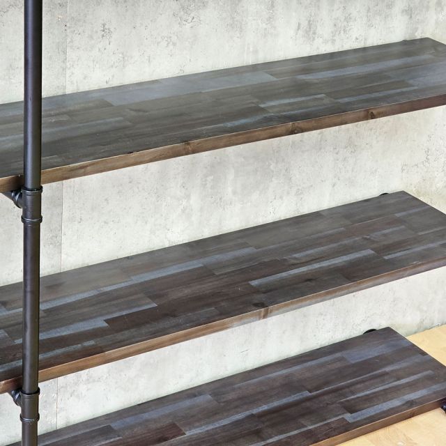 Kệ ống nước treo tường 4 tầng 120x35cm gỗ tràm PPF017