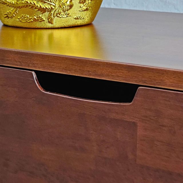Tủ gỗ để giày 2 ngăn 60x30x82cm gỗ cao su KG68016
