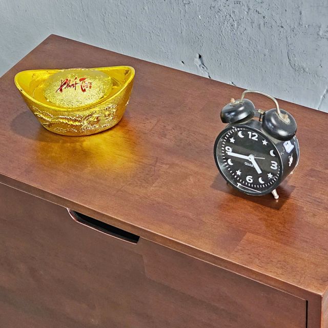 Tủ gỗ để giày 2 ngăn 60x30x82cm gỗ cao su KG68016