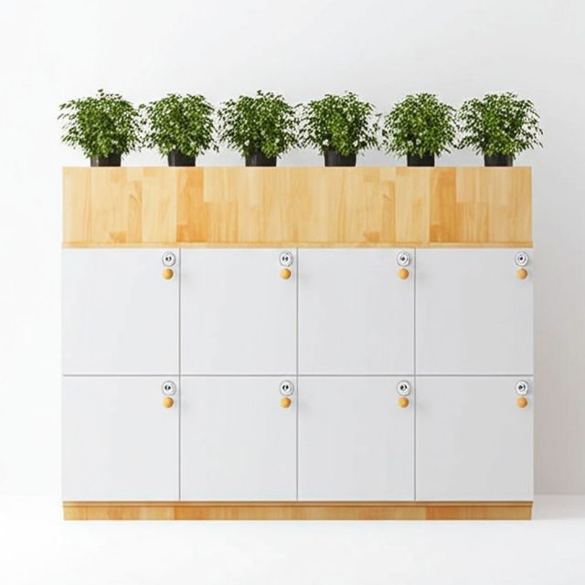Tủ Locker 8 ngăn khóa số 120x45x75cm gỗ cao su THSL004