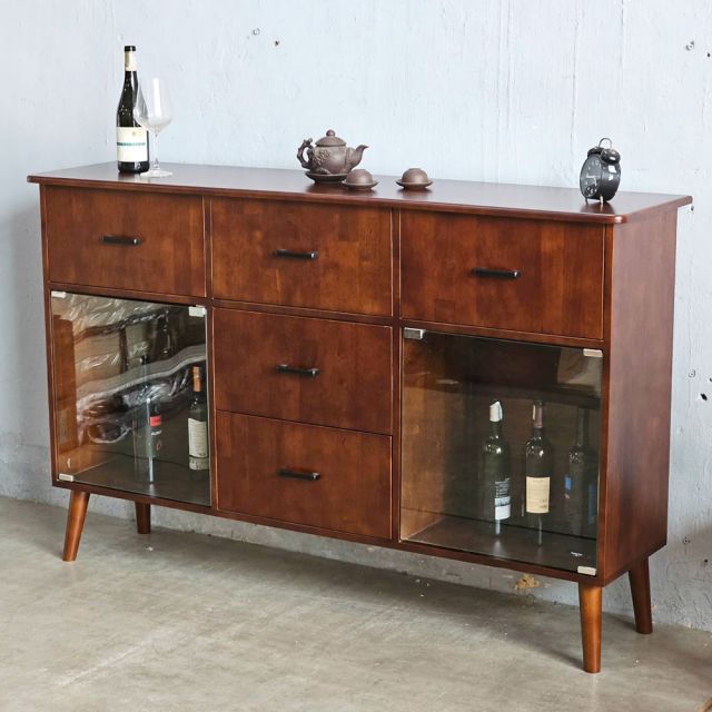 Tủ trang trí ORIN 160x35x104cm gỗ cao su KTB68212