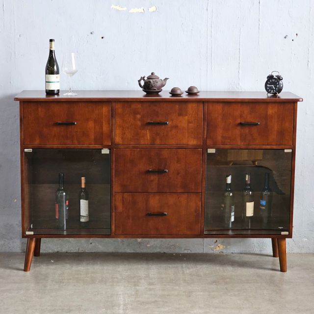 Tủ trang trí ORIN 160x35x104cm gỗ cao su KTB68212