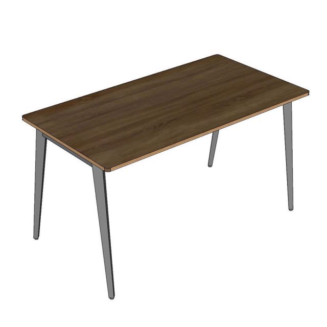 Bàn ăn chữ nhật 140x75cm gỗ plywood chân sắt hệ Tứ Giác Côn BA68232