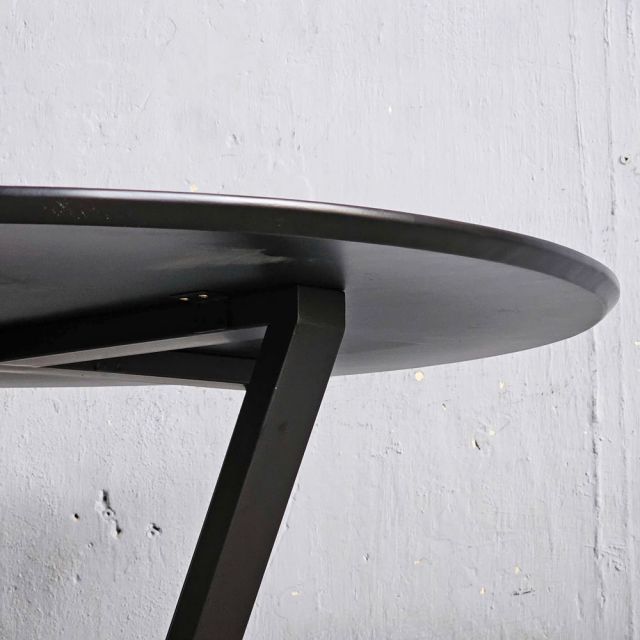 Bàn ăn tròn VERA 100cm gỗ cao su chân sắt BA68235