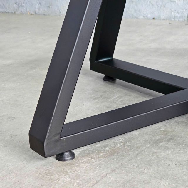 Bàn ăn tròn VERA 100cm gỗ cao su chân sắt BA68235