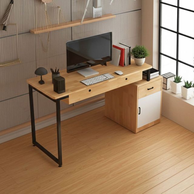 Bàn làm việc PODI 140x60cm gỗ cao su BD68149